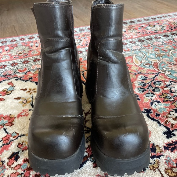 chunky vintage platform boots 2000s brown 8.5 Classified - Picture 4 of 6